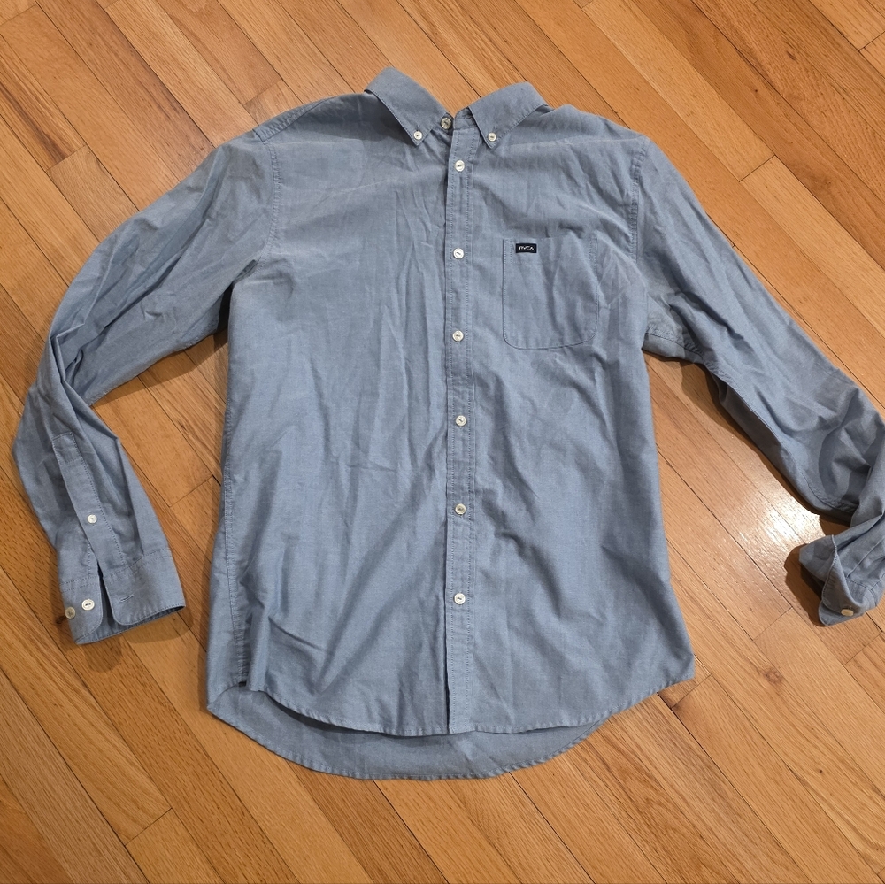 RVCA Men's Slim Fit Button Down Shirt